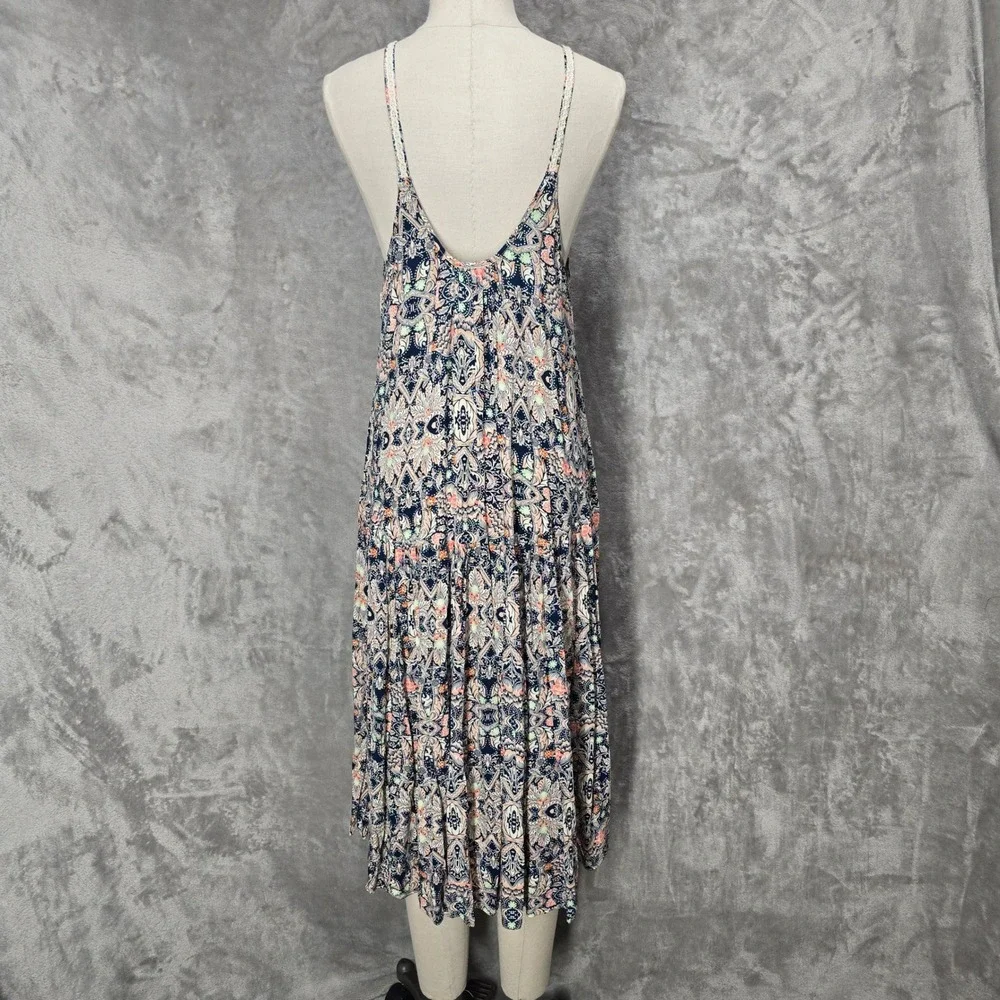 Umgee Women M Paisley High Low Top Crochet Lace Boho Festival Tie Front Coastal - Picture 4 of 11